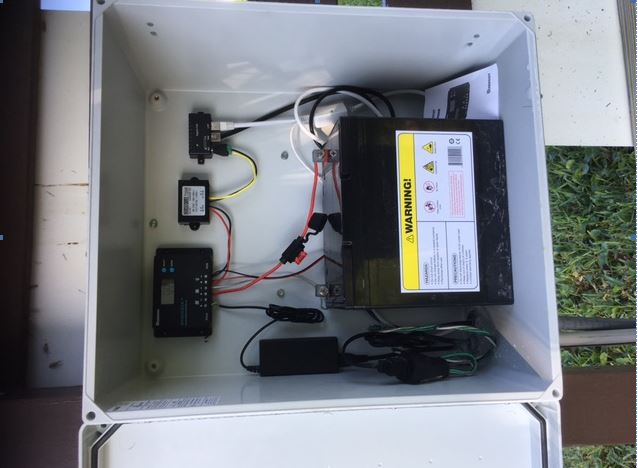 Battery and solar powered wireless surveillance camera for remote locations without utility power