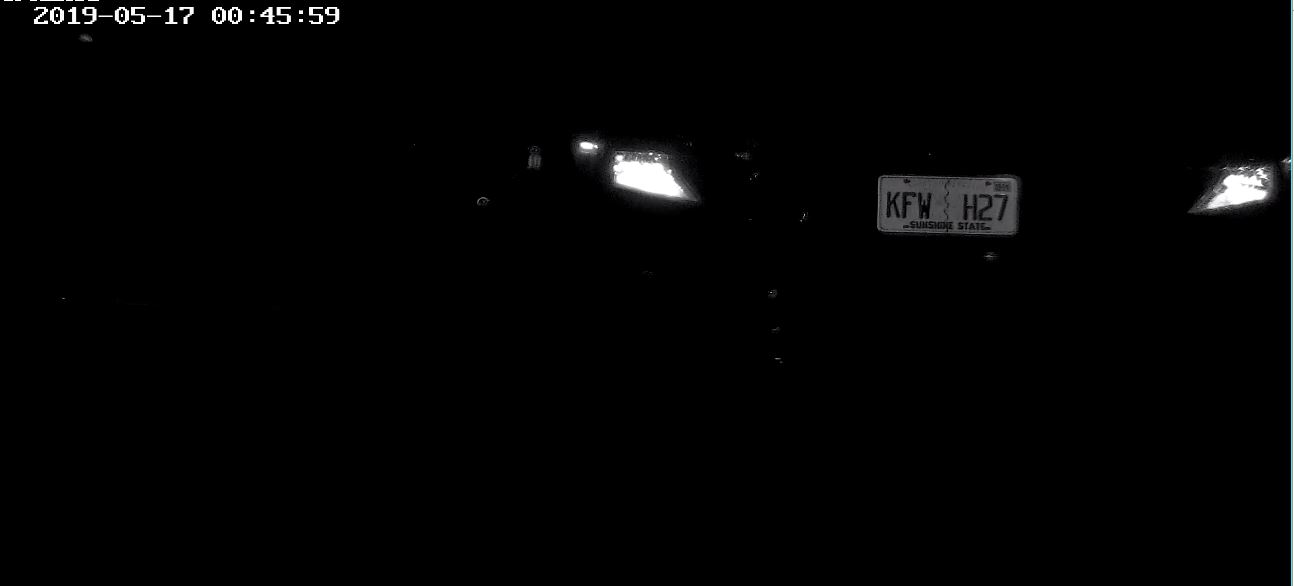 License plate capture example